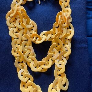 Sassy Jones Yellow Resin Link Necklace